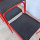 Set of 6 red & black metal chair: space age stackable dining chair baša