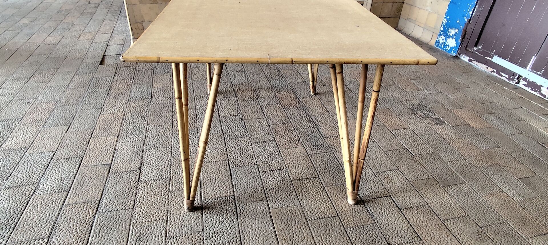 Rattan dining table