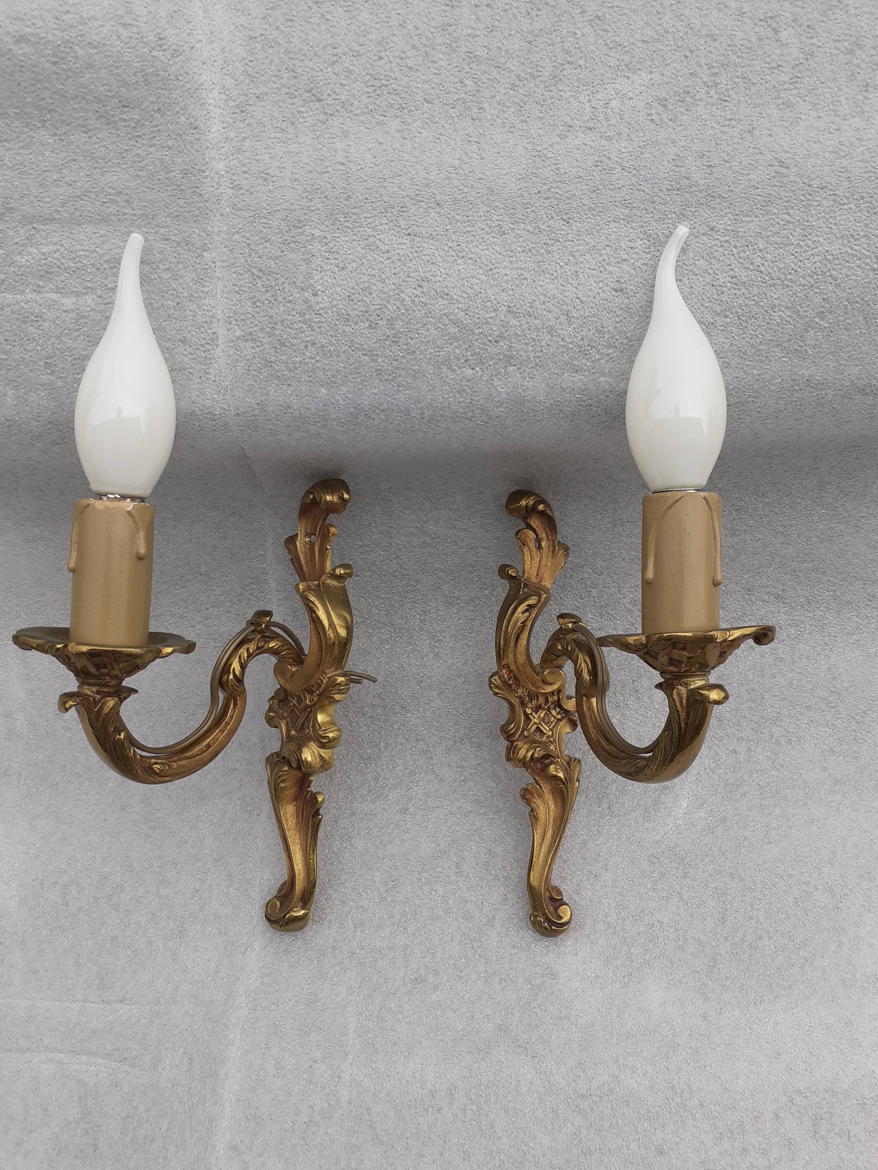 Pair of wall lamps Louis xv.