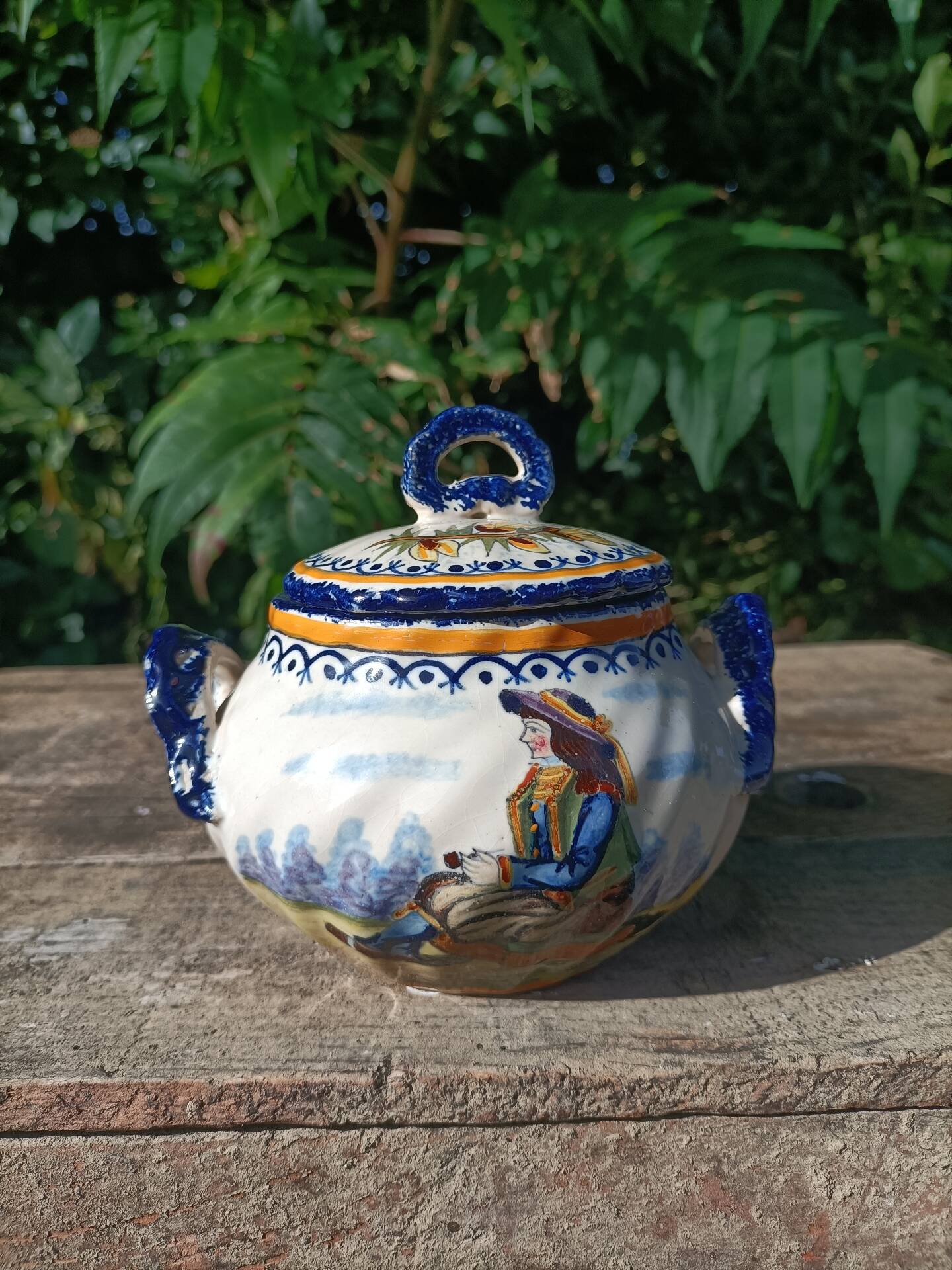 Henriot Quimper Teapot Sugar Bowl