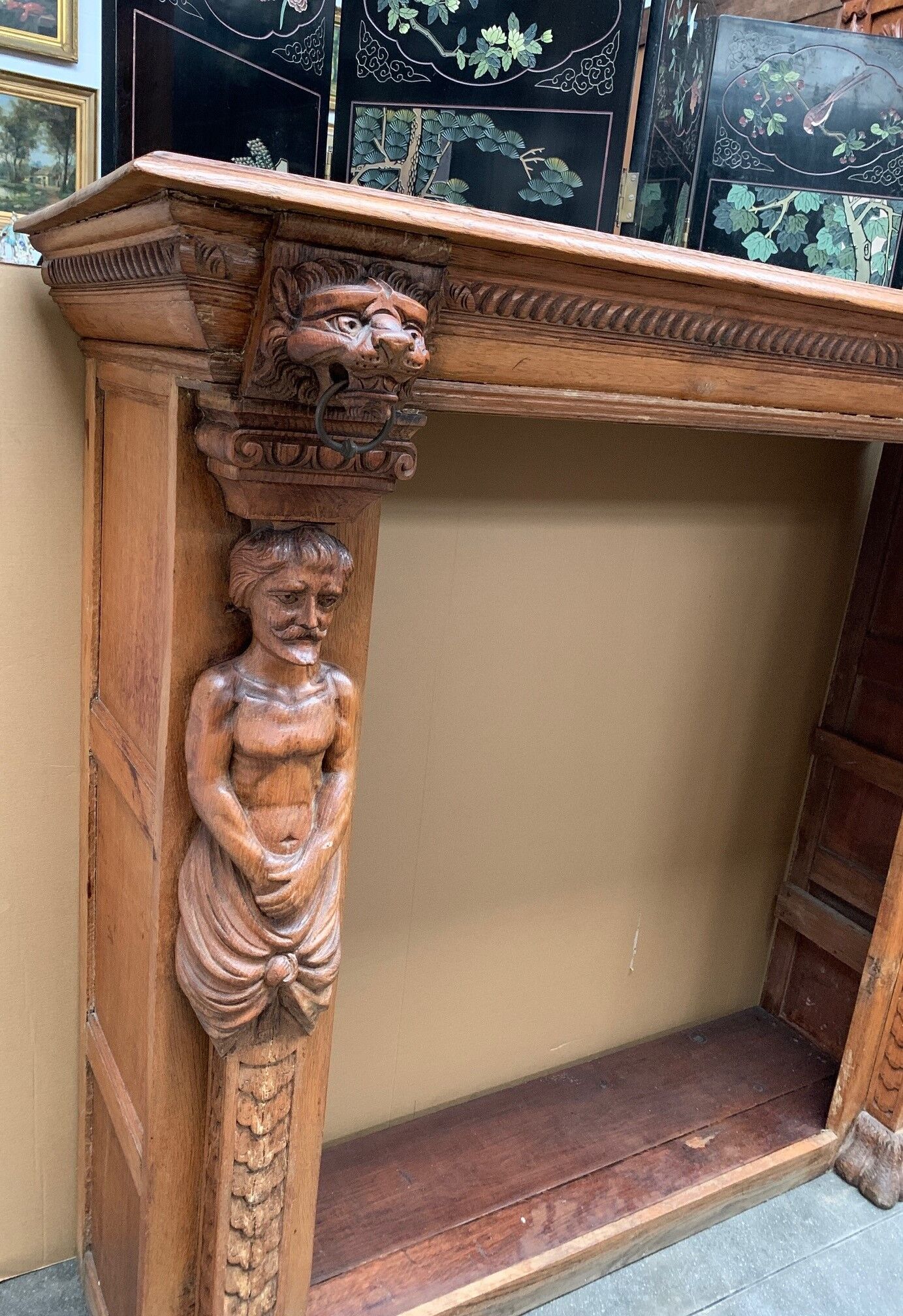Renaissance style fireplace gate