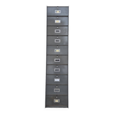 "Ronéo" metal filing cabinet with flaps, 1950s industrial