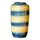 Vase West Germany en grès bleu et beige