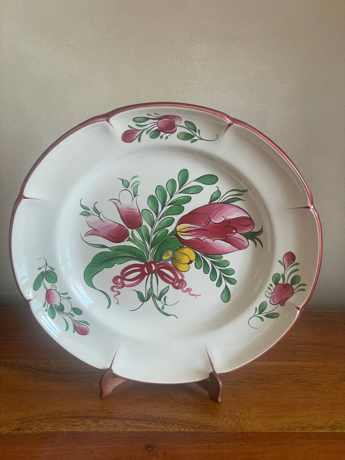 Assiette bouquet de fleurs St Clément