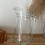 Vintage-Pichet à eau en verre transparent