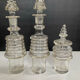 Set of 3 Art Deco crystal bottles