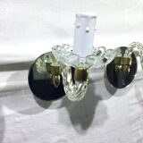 Pair of glass and mirror sconces