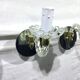 Pair of glass and mirror sconces