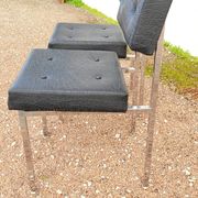 Paire de chaises en skaï design chromé - 1950s
