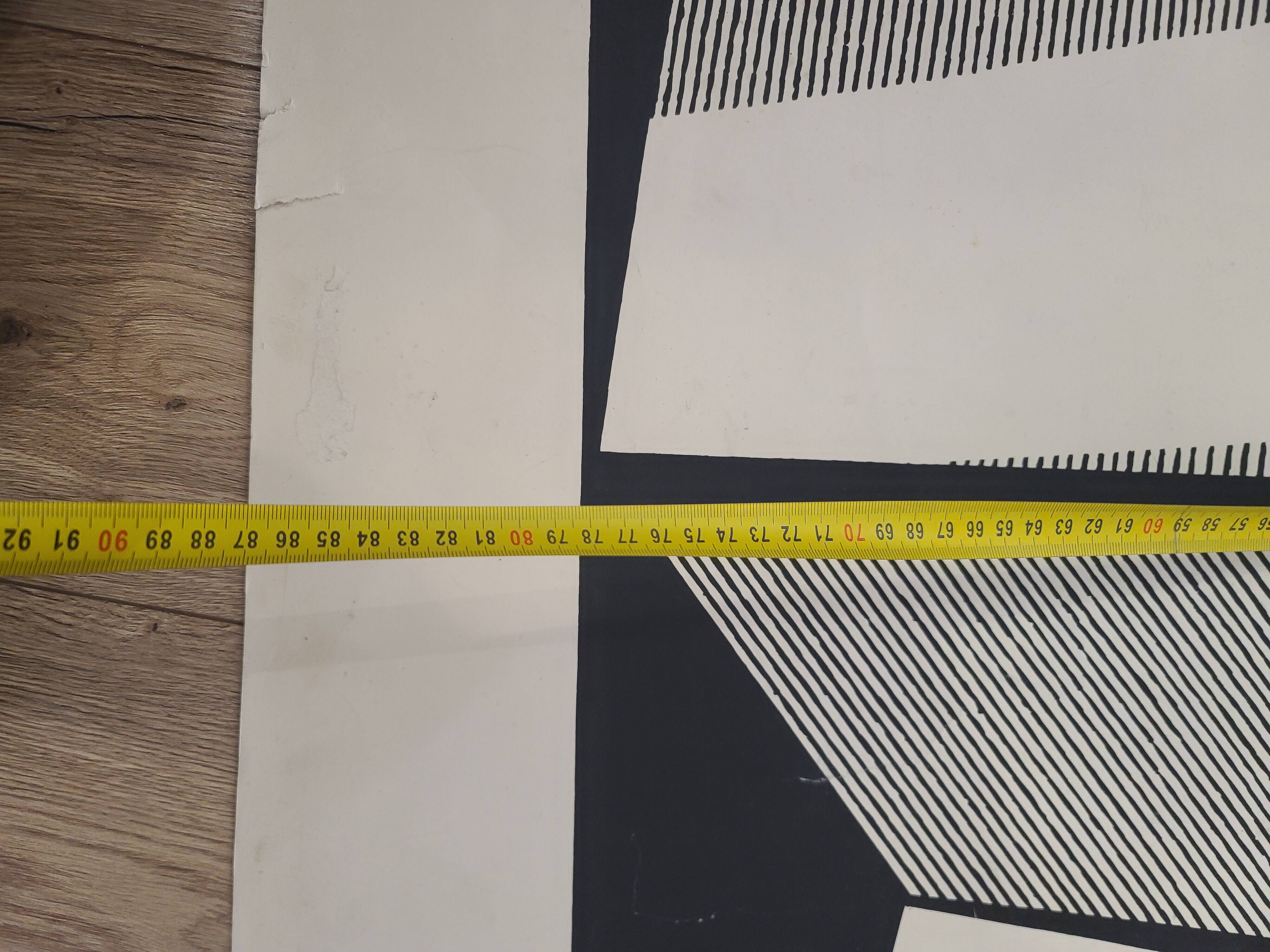 Contemporary Abstract Print Signed L.J. Griner 73 - #CAMR