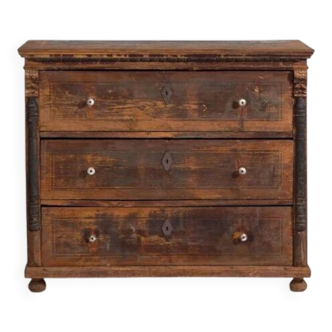 Antique chest of drawers with porcelain handles (c.1920) #77