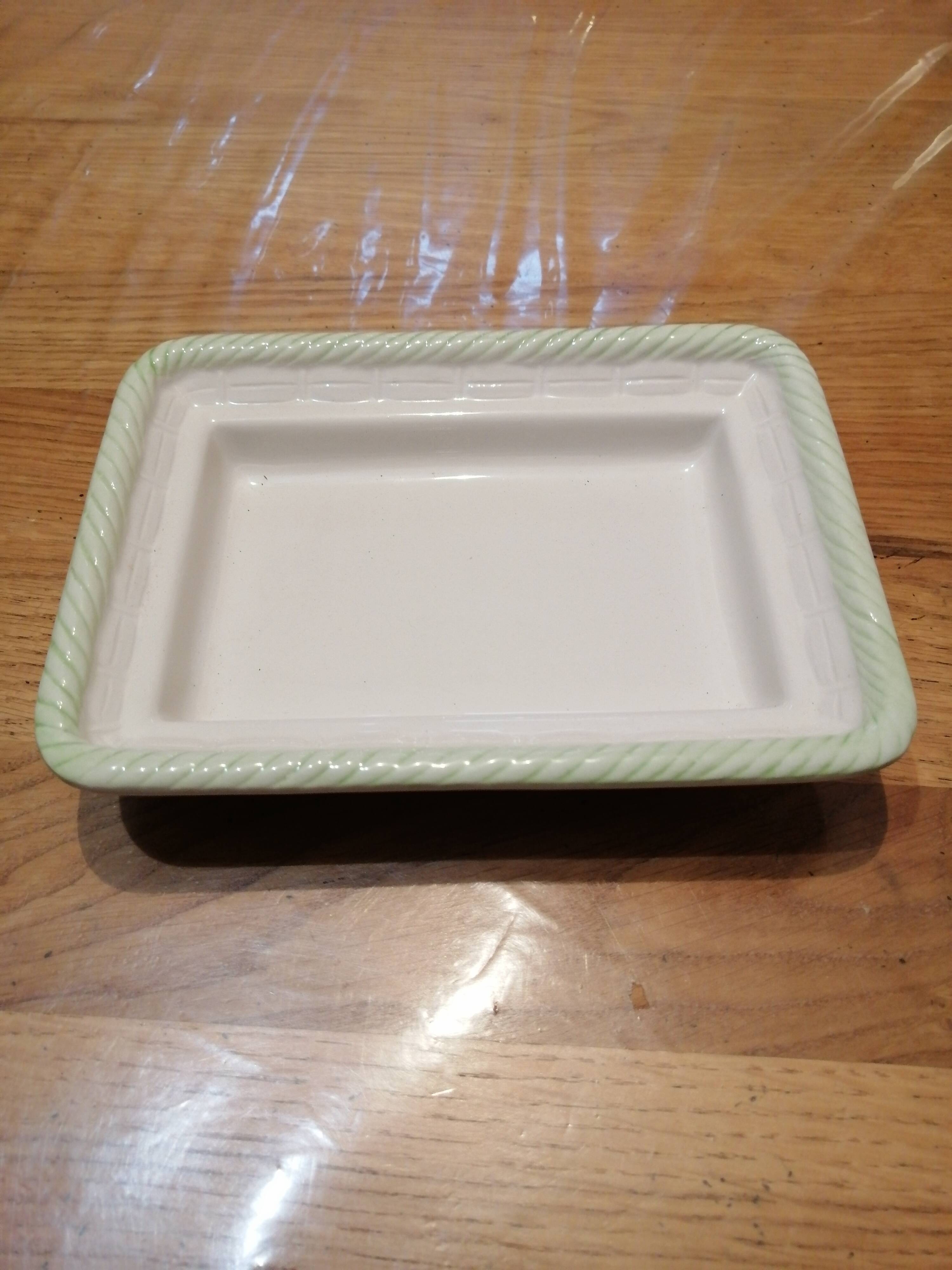 Slurry ceramic butter dish