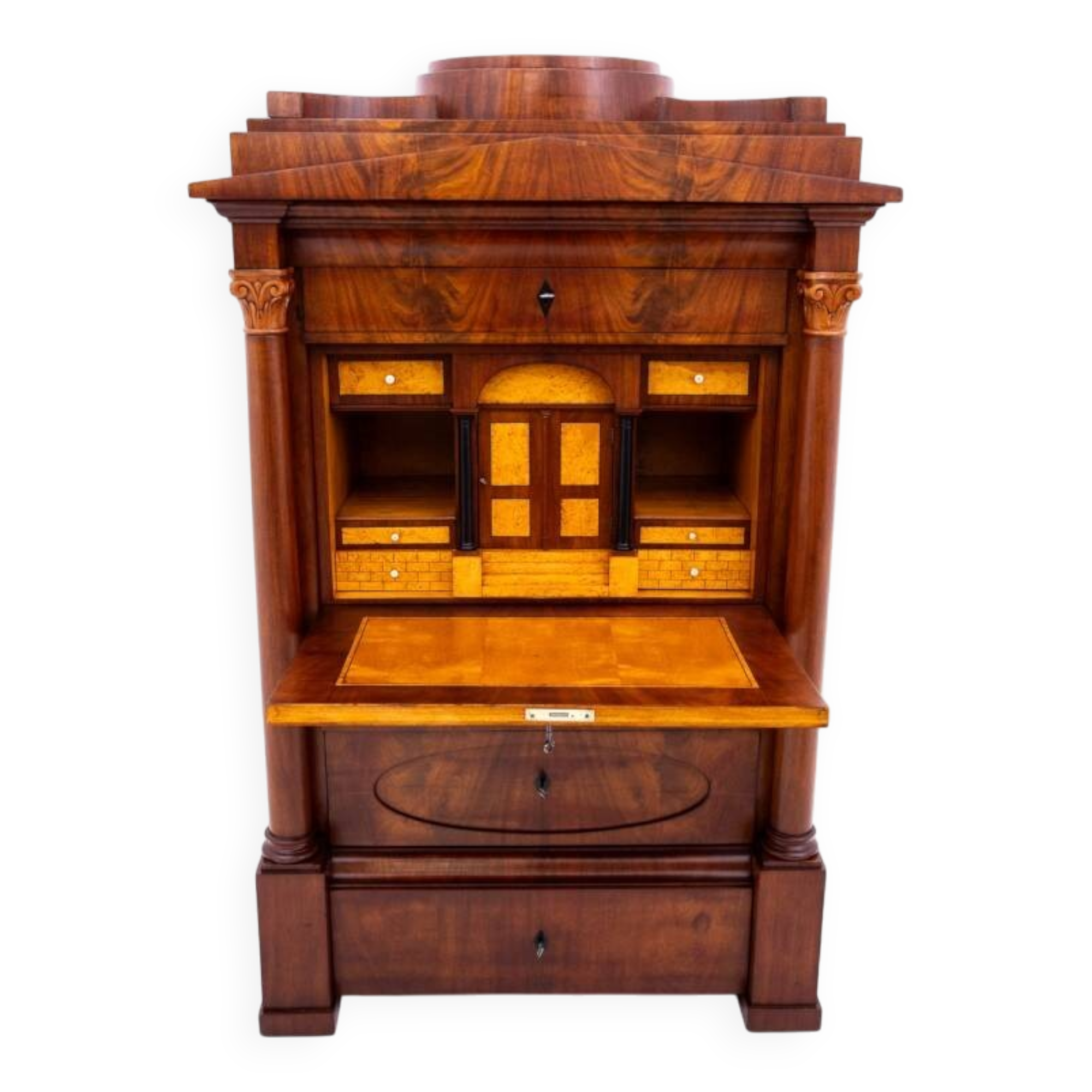 Biedermeier secretary, Western Europe, around 1840.