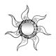 Vintage wrought iron sun mirror