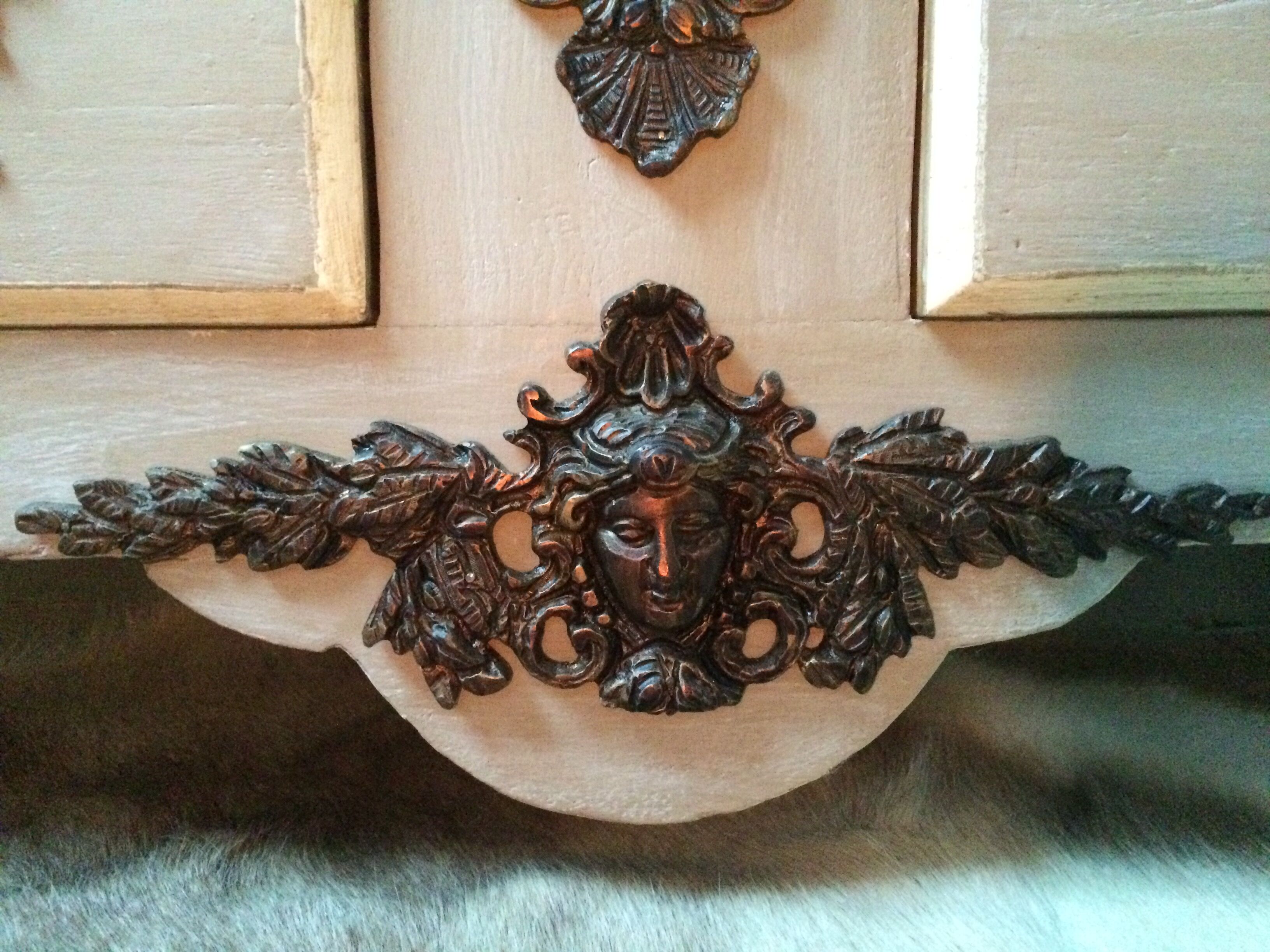 Curved chest of drawers 6 drawers of style xviiith patinated mole