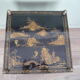 Table Maison Baguès Paris, bronze bambou et laque de chine