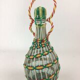 Scoubidou glass bottle