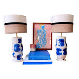 "Initial" SPOT x ATOME lamp pair in ceramic - 2026 (Royal blue)