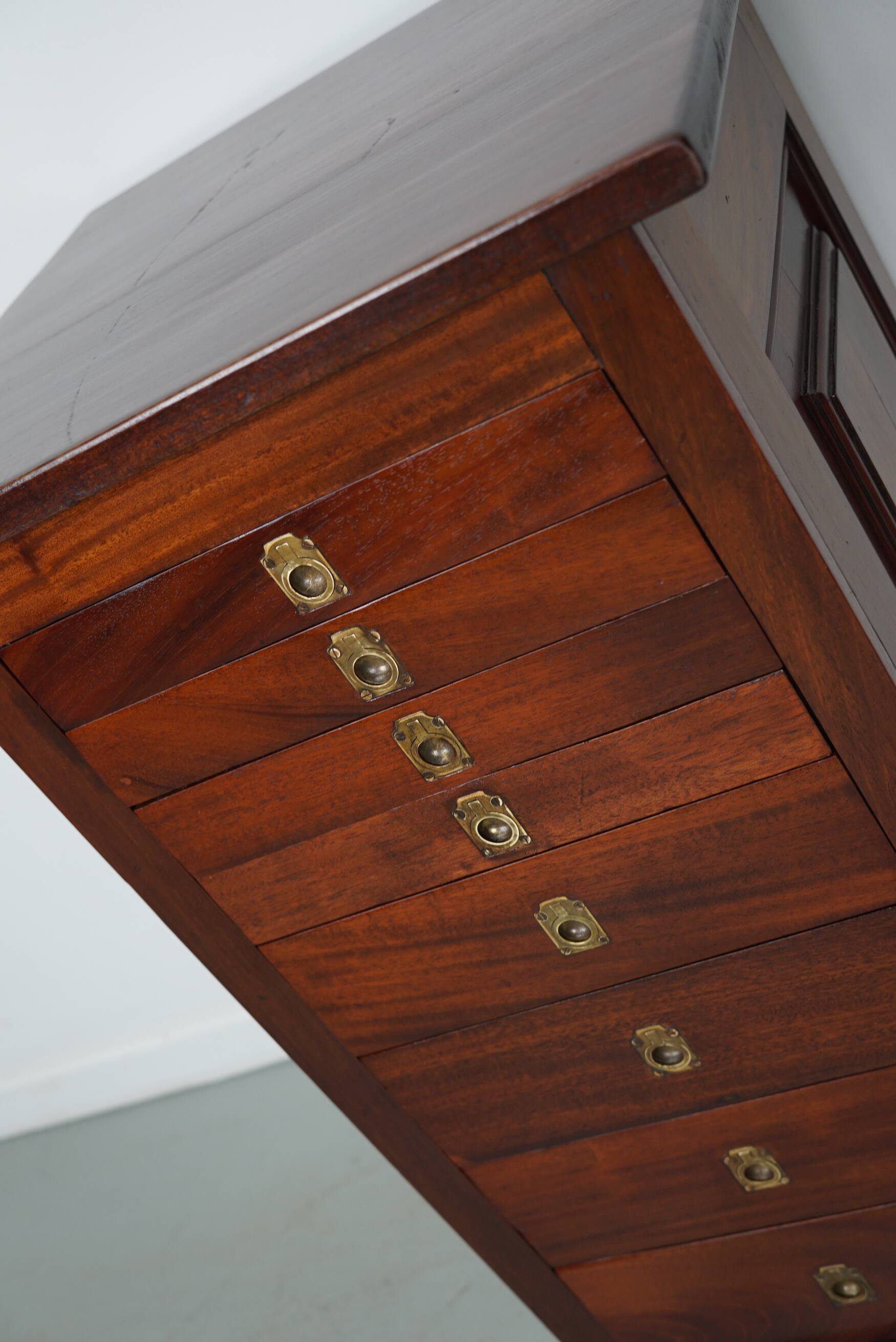 Antique English Mahogany Collectors Cabinet, 19th Century