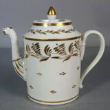 Antique coffee service: jug + 2 cups, old Paris porcelain, 19th century C657