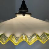 Antique uraline opaline pancake chandelier