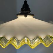 Antique uraline opaline pancake chandelier