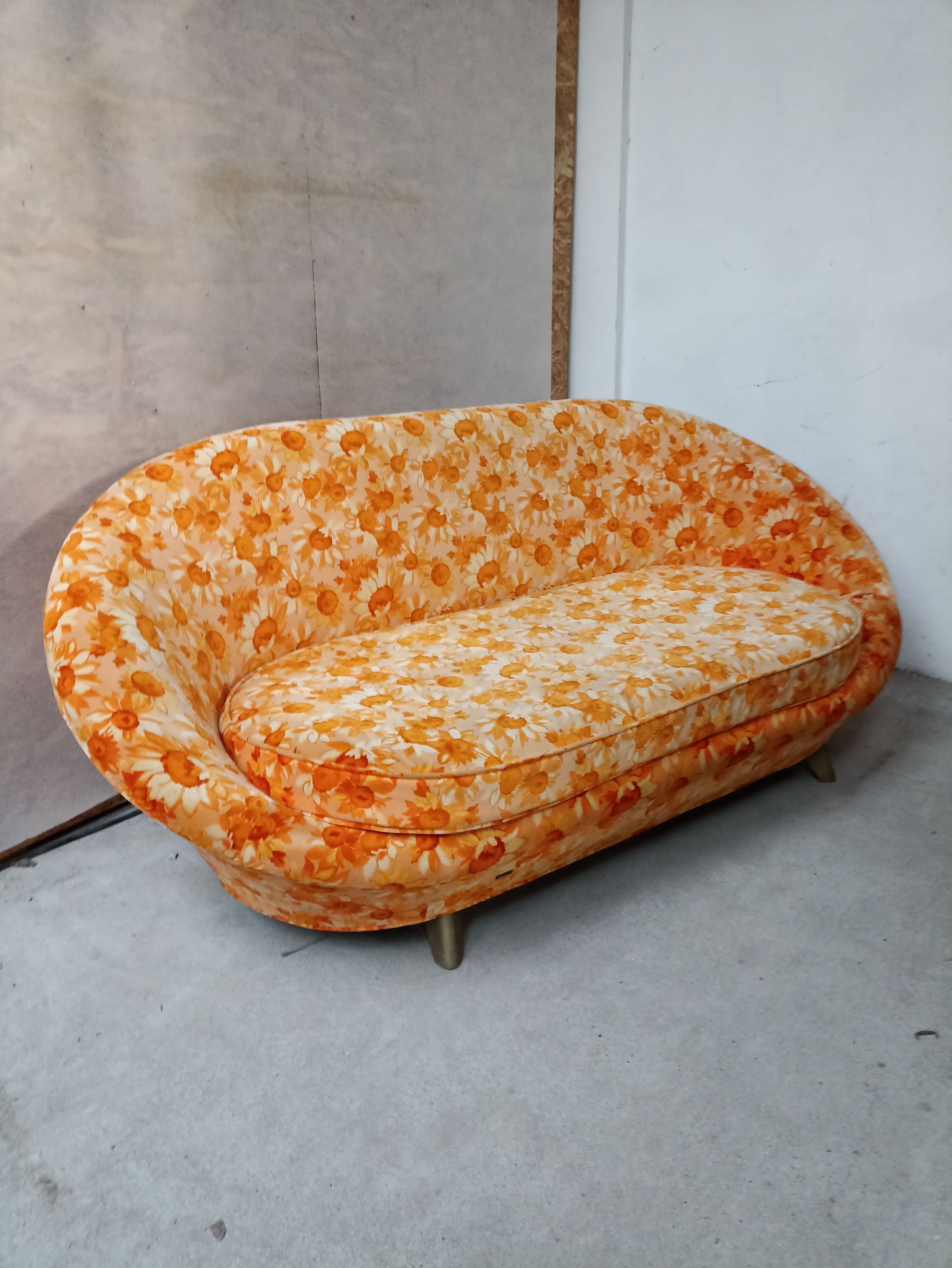 Vintage Bretz oval sofa