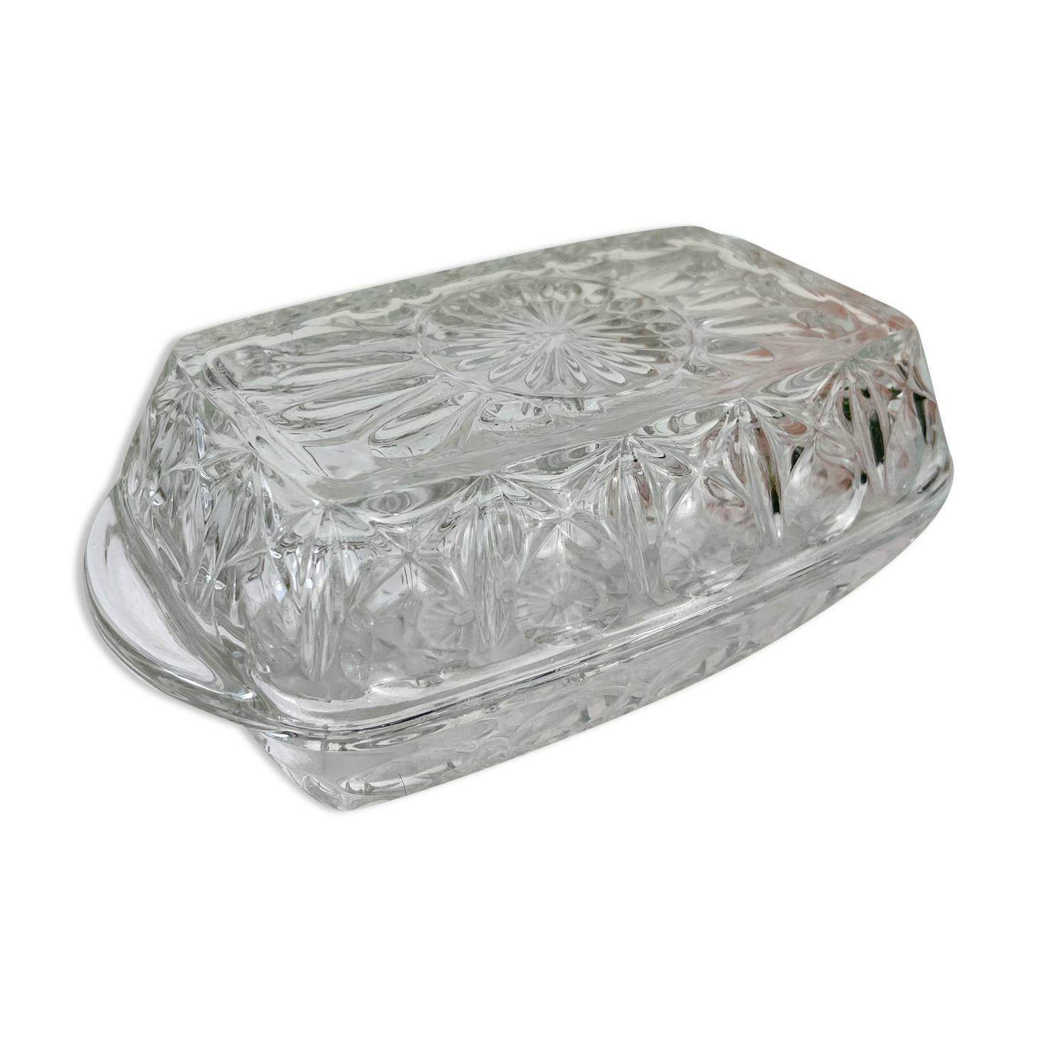 Vintage glass butter maker made in france reims