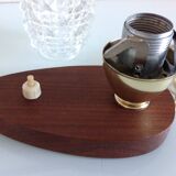 Structured tulip glass bedside lamp / vintage 60s-70s