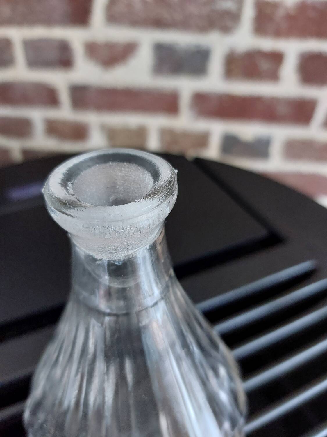Old glass carafe