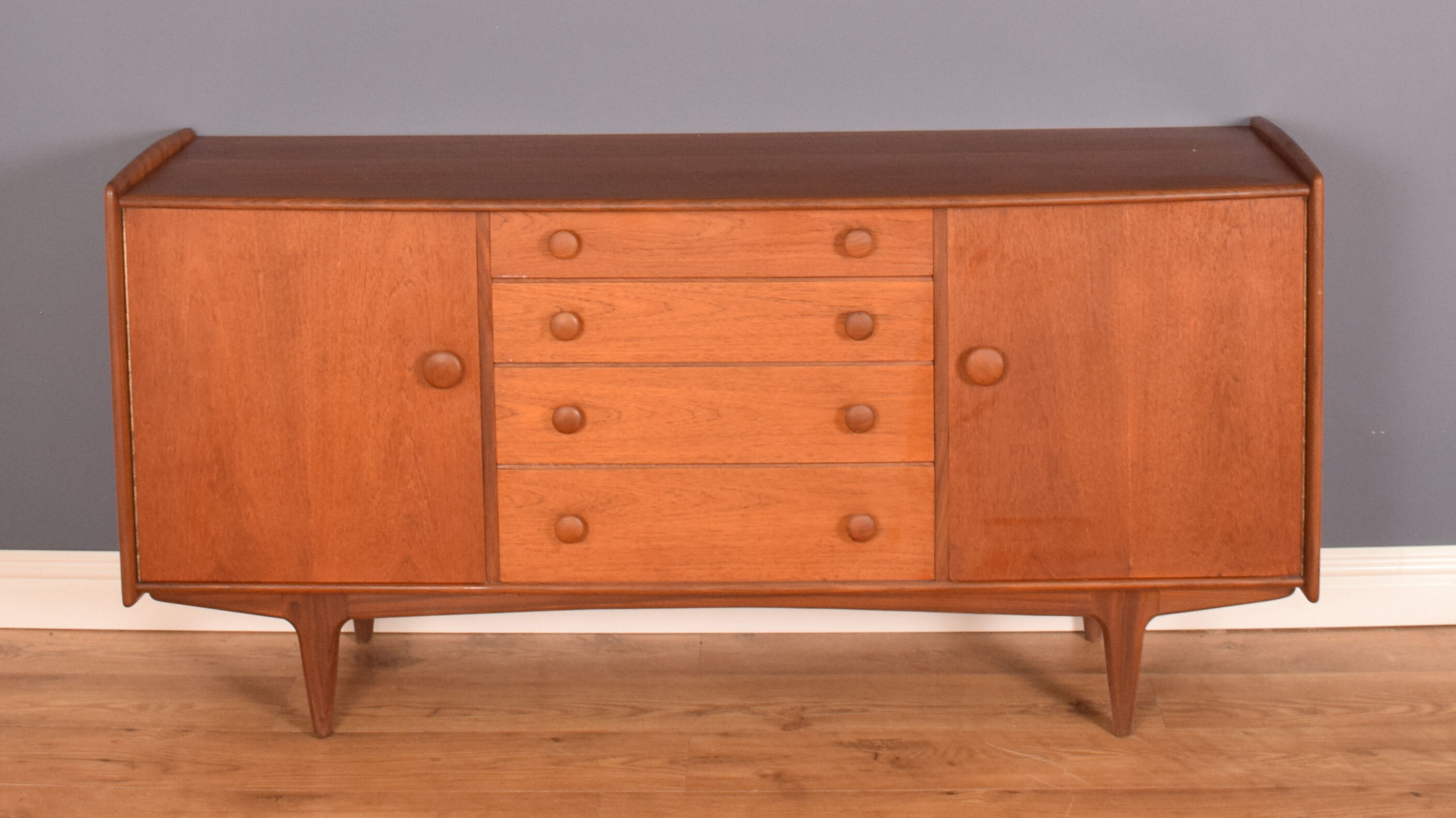 Restored Long A.Younger Afromosia And Teak Retro Sideboard