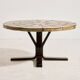 Table basse en hêtre avec plateau en pierre