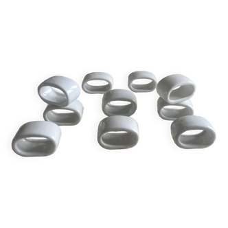 10 porcelain napkin rings