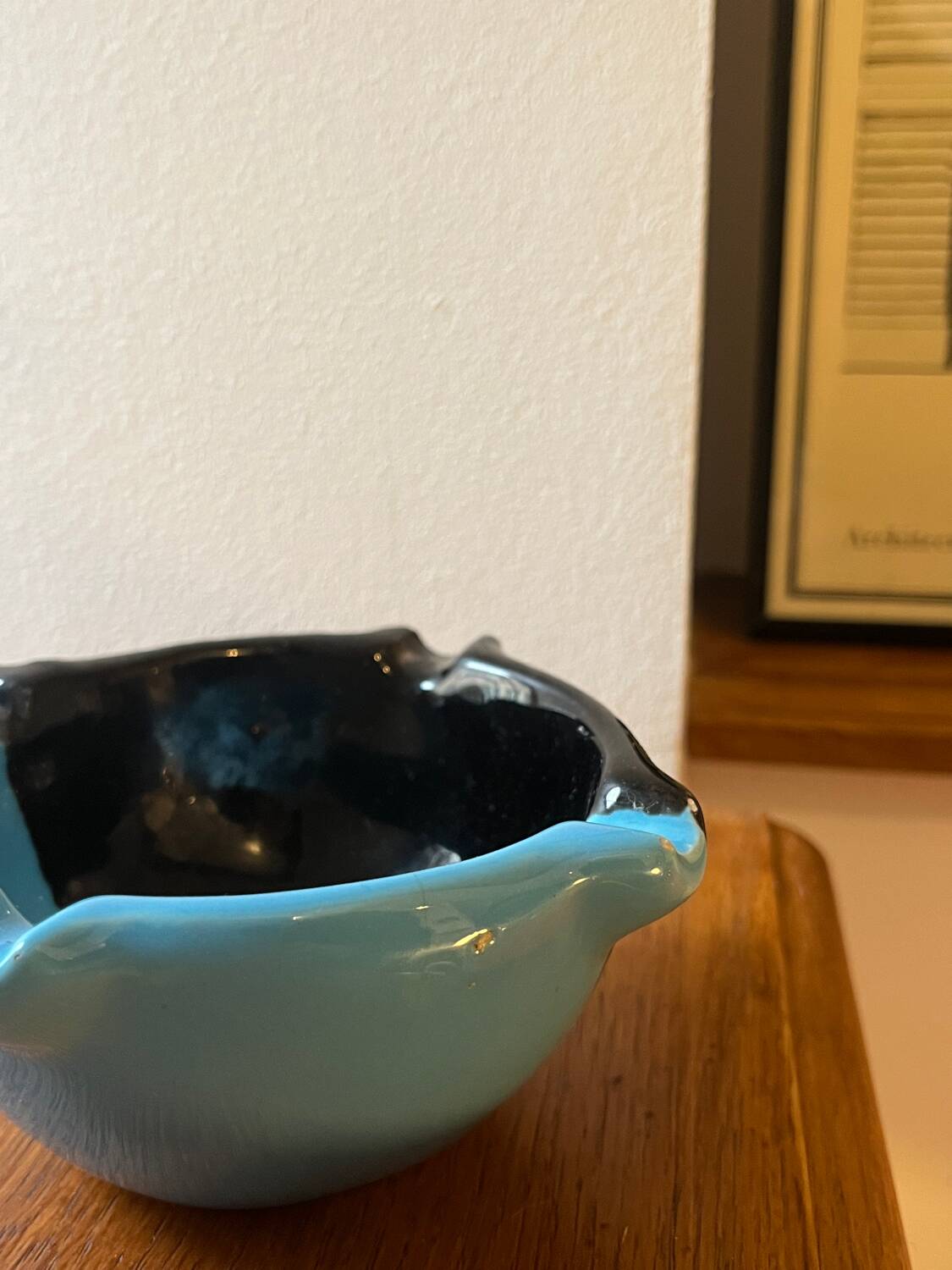 Cendrier bicolore en céramique