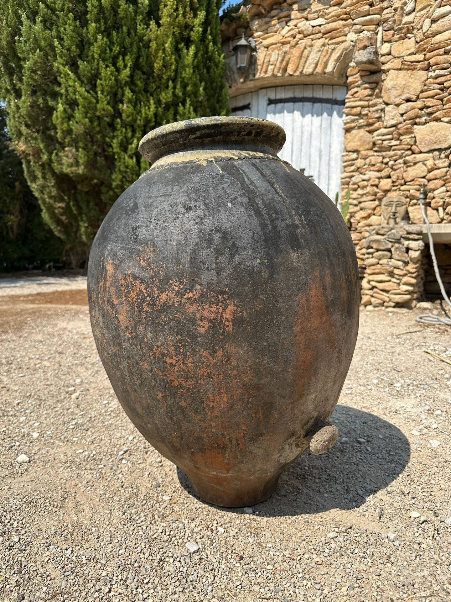 18th-century ancient terracotta wine jar