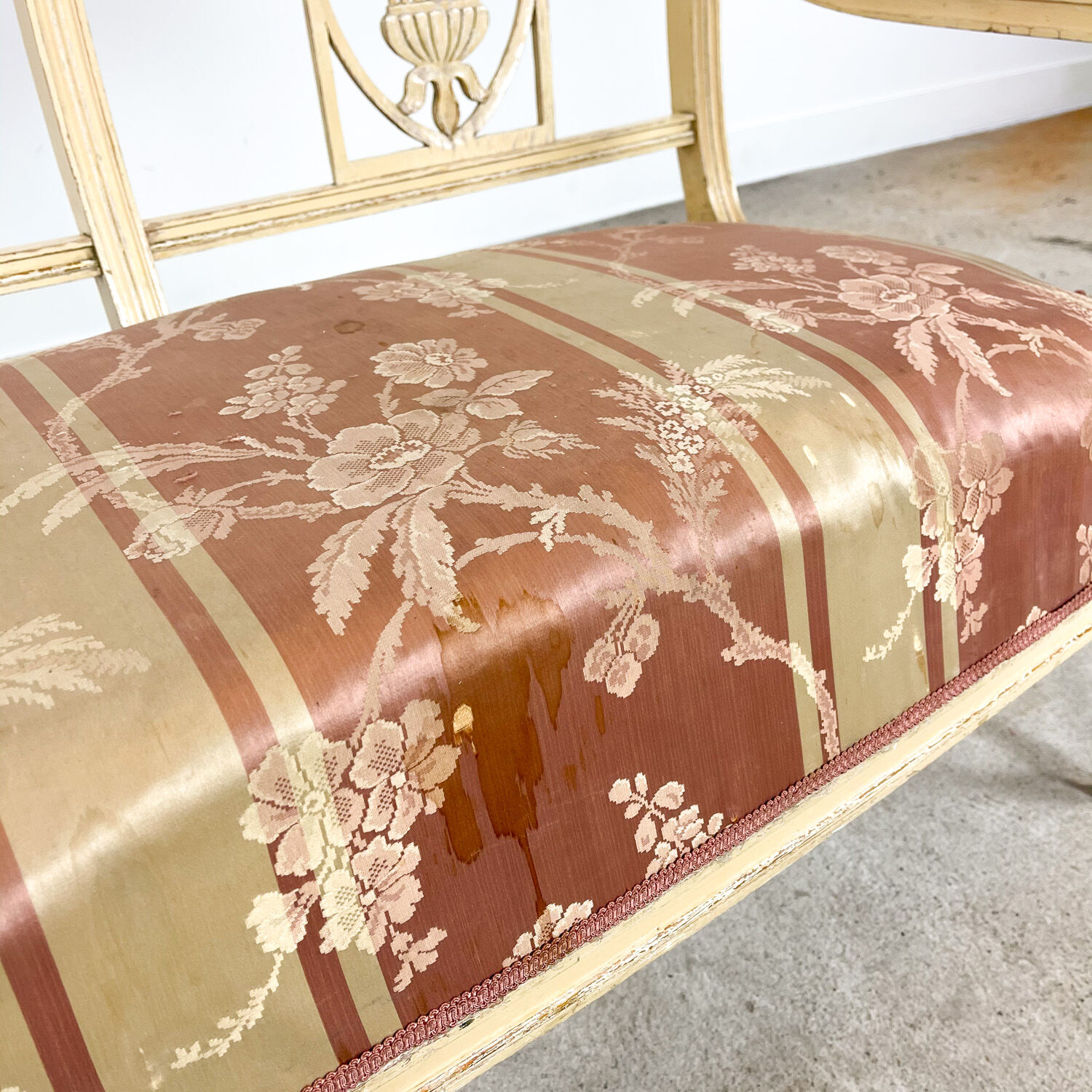 Antique french louis XVI style two seater sofa