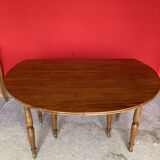 Cherry wood drop-leaf table.