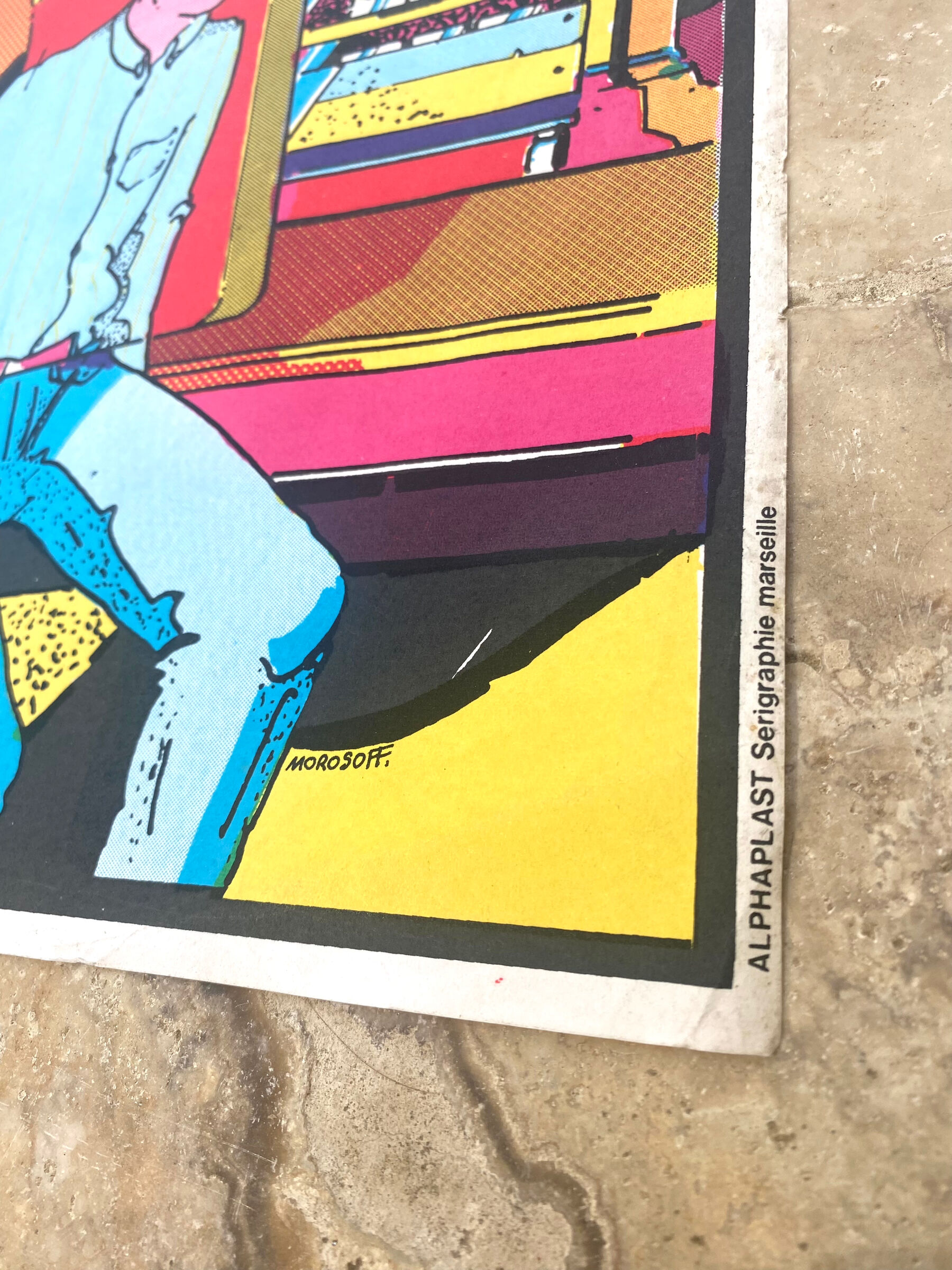 Vintage advertising poster 80s