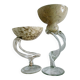 2 blown glass cups