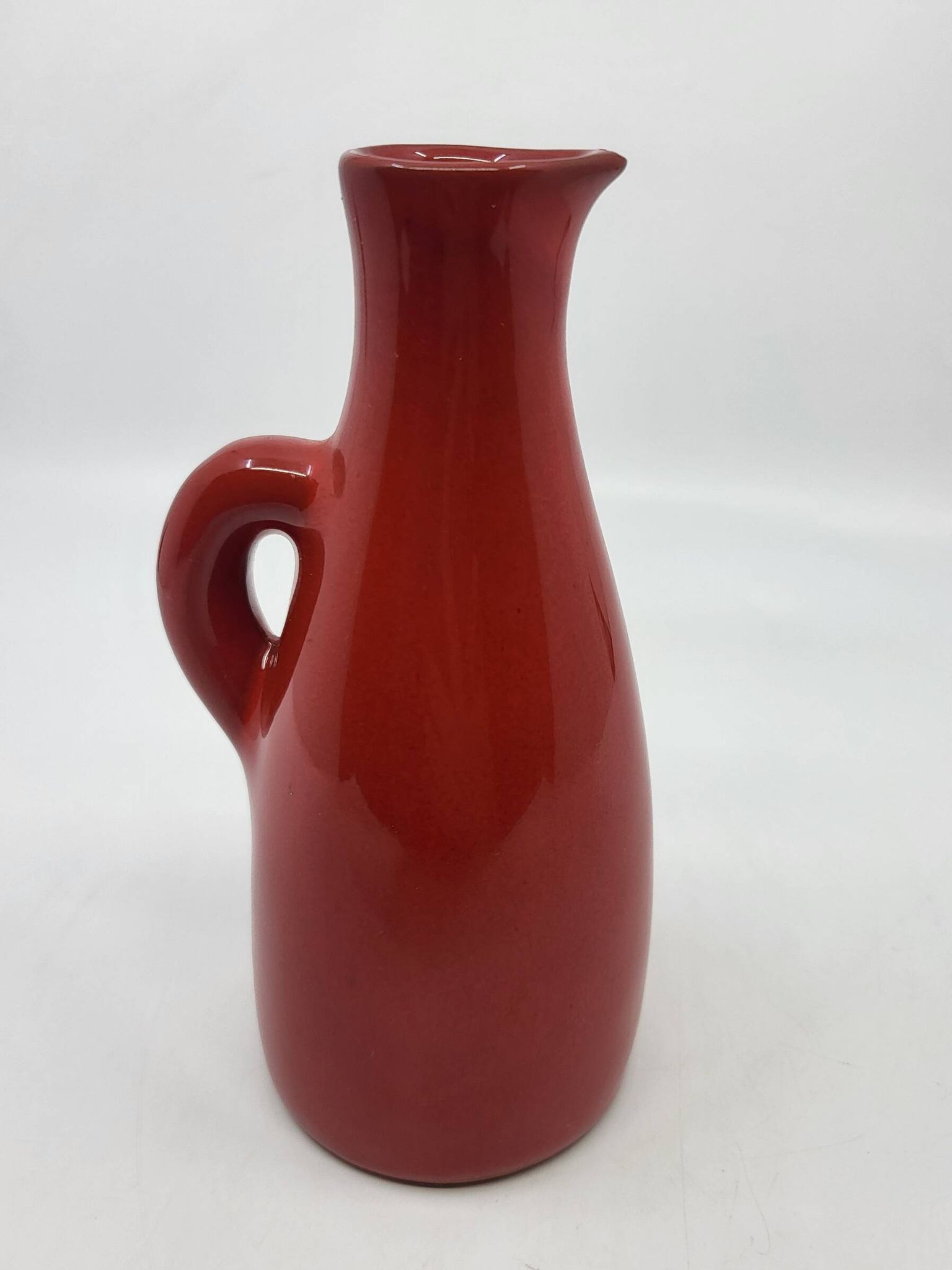 Robert Picault bottle in red ceramic, Vallauris, France, vintage 1950.
