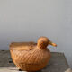 Vintage woven rattan duck box
