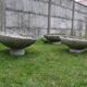Series of three concrete planters design René Pechère edited by Eternit 1958