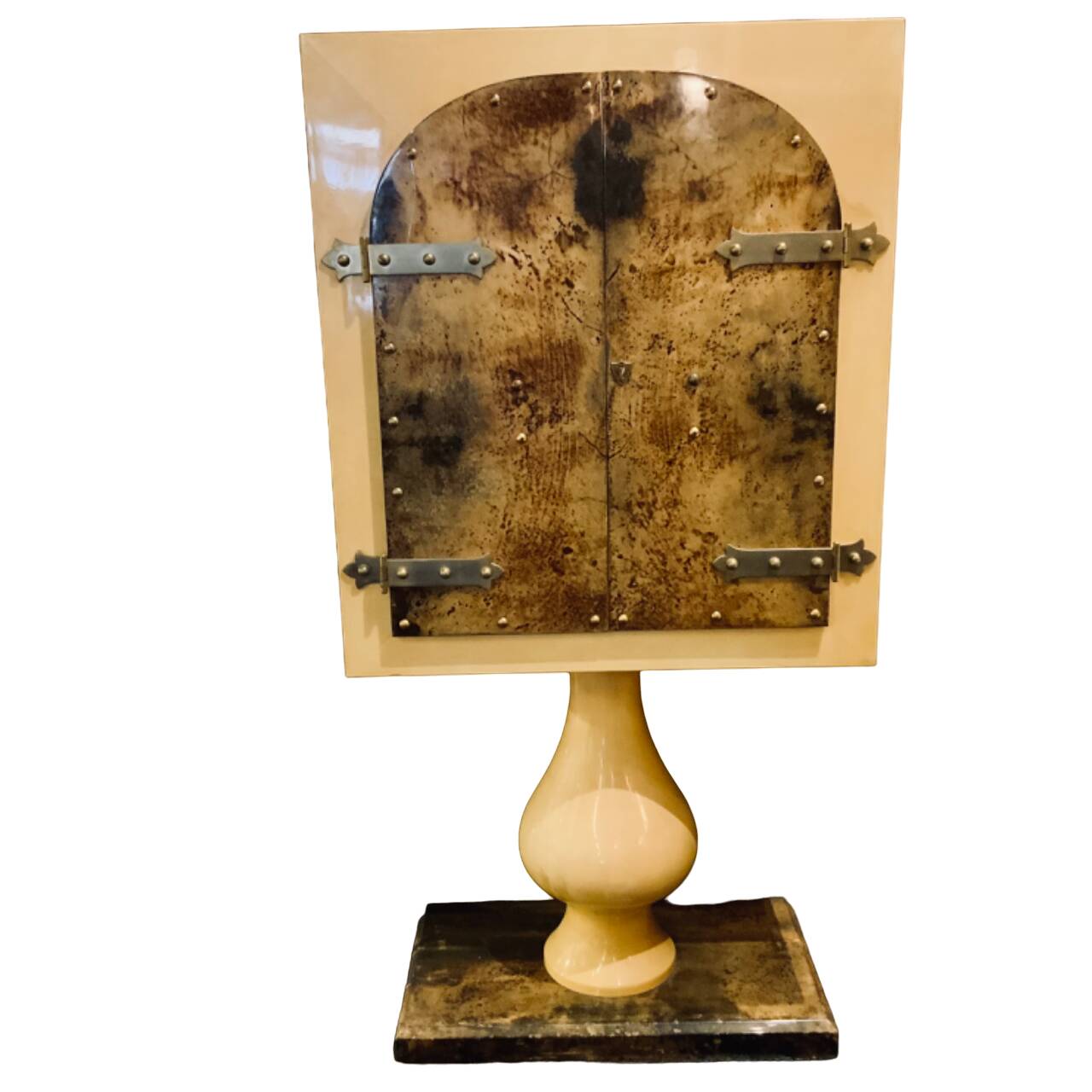 "Bar Cabinet in Parchment, Italian Design by Aldo Tura from the 1960s"