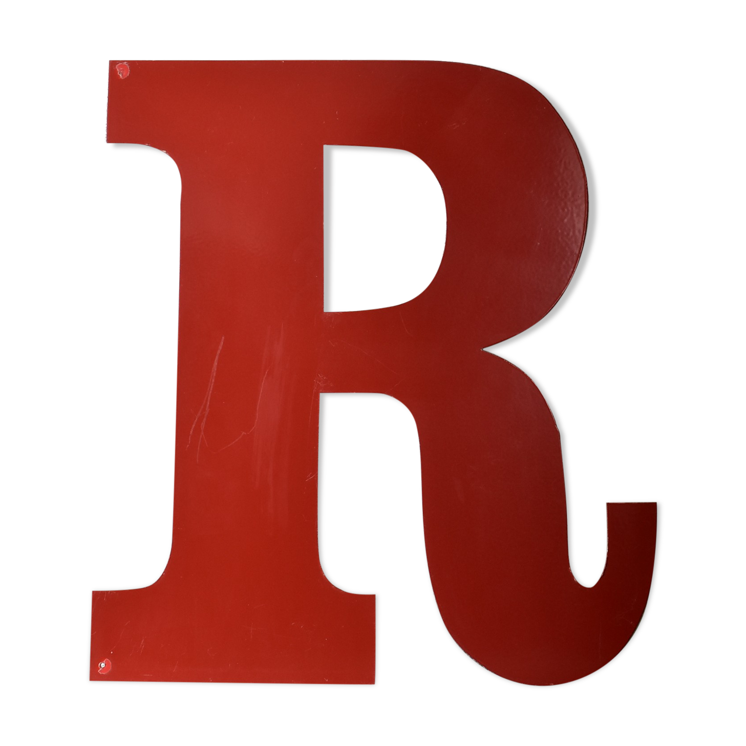 Industrial letter "R" red