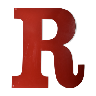 Lettre industrielle "R" rouge