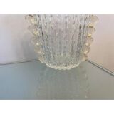 Contemporary handmade multicolors murano glass style vase