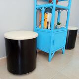 Pair of vintage pouf 60/70s