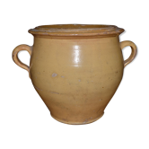 Pot in fat, earthenware of castellet, apt, end of the XlX th century