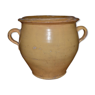 Pot in fat, earthenware of castellet, apt, end of the XlX th century