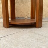 Art Deco pedestal table 1920 in solid wood